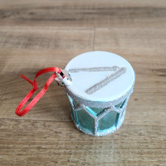 Drum Christmas plastic ornament decoration - Picture 2 of 5